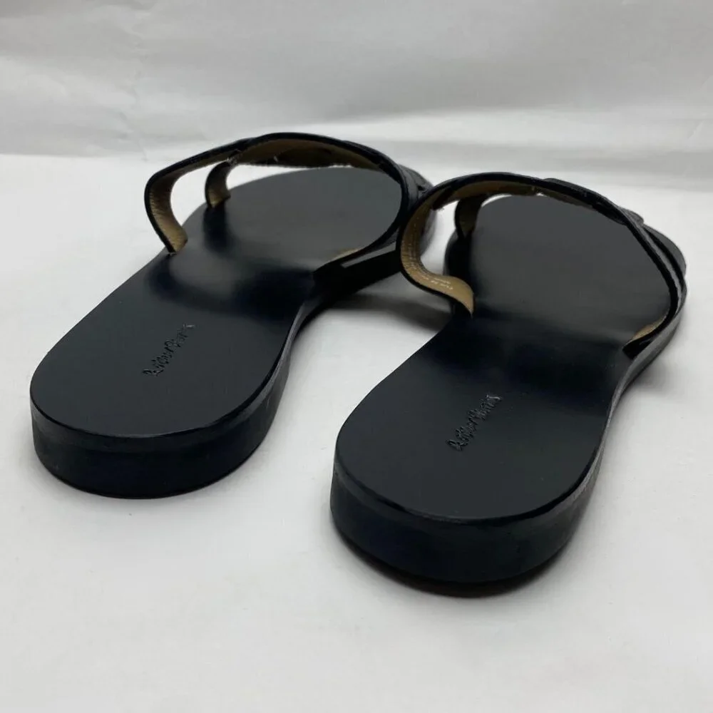 & OTHER STORIES Leather Knot Detail Sandals in Black Size 7